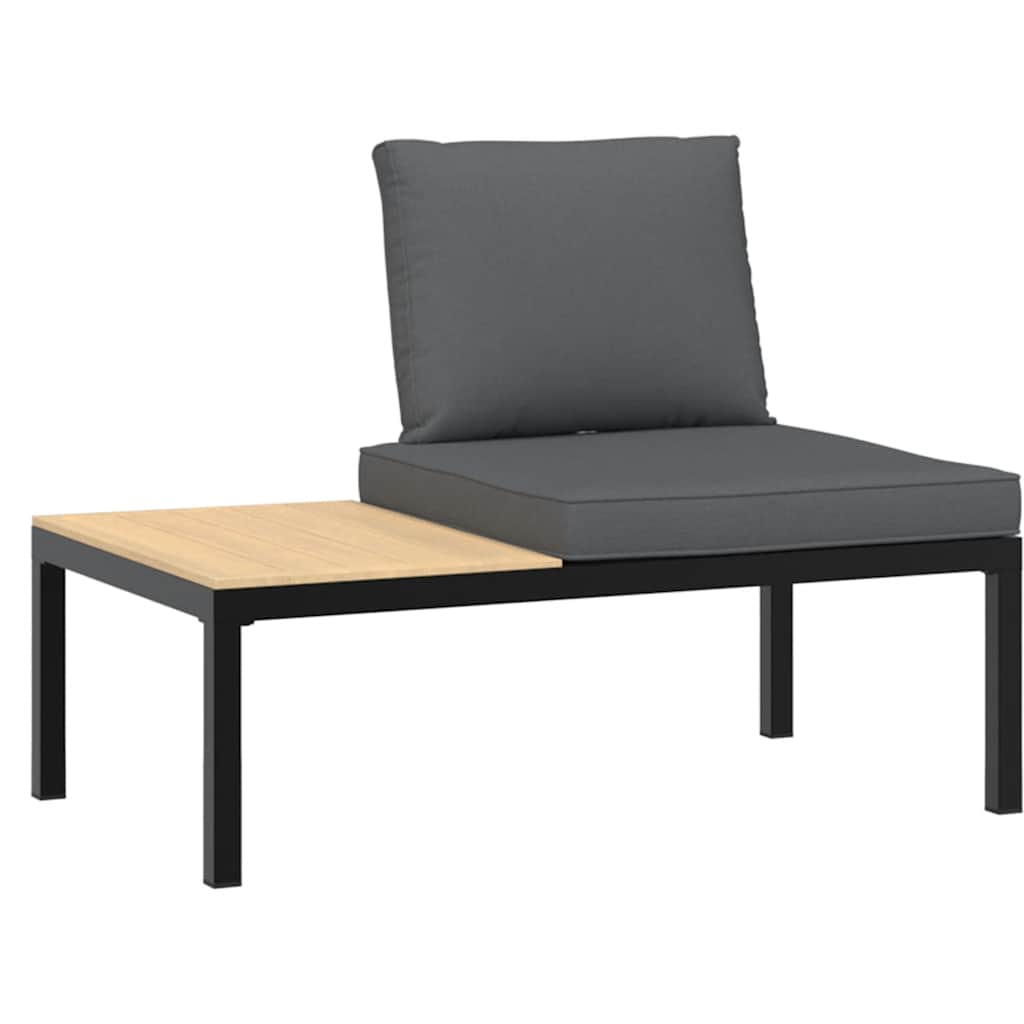 4-dijelni set vrtnih sofa s jastucima crni aluminijski
