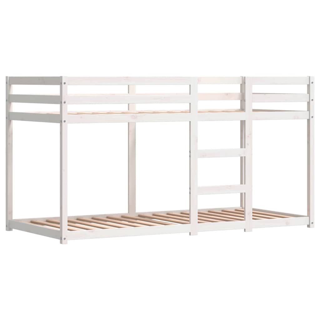 Krevet na kat sa zavjesama plavi 90x190 cm od masivne borovine