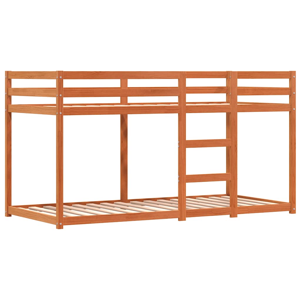 Krevet na kat sa zavjesama ružičasti 90x190 cm od borovine