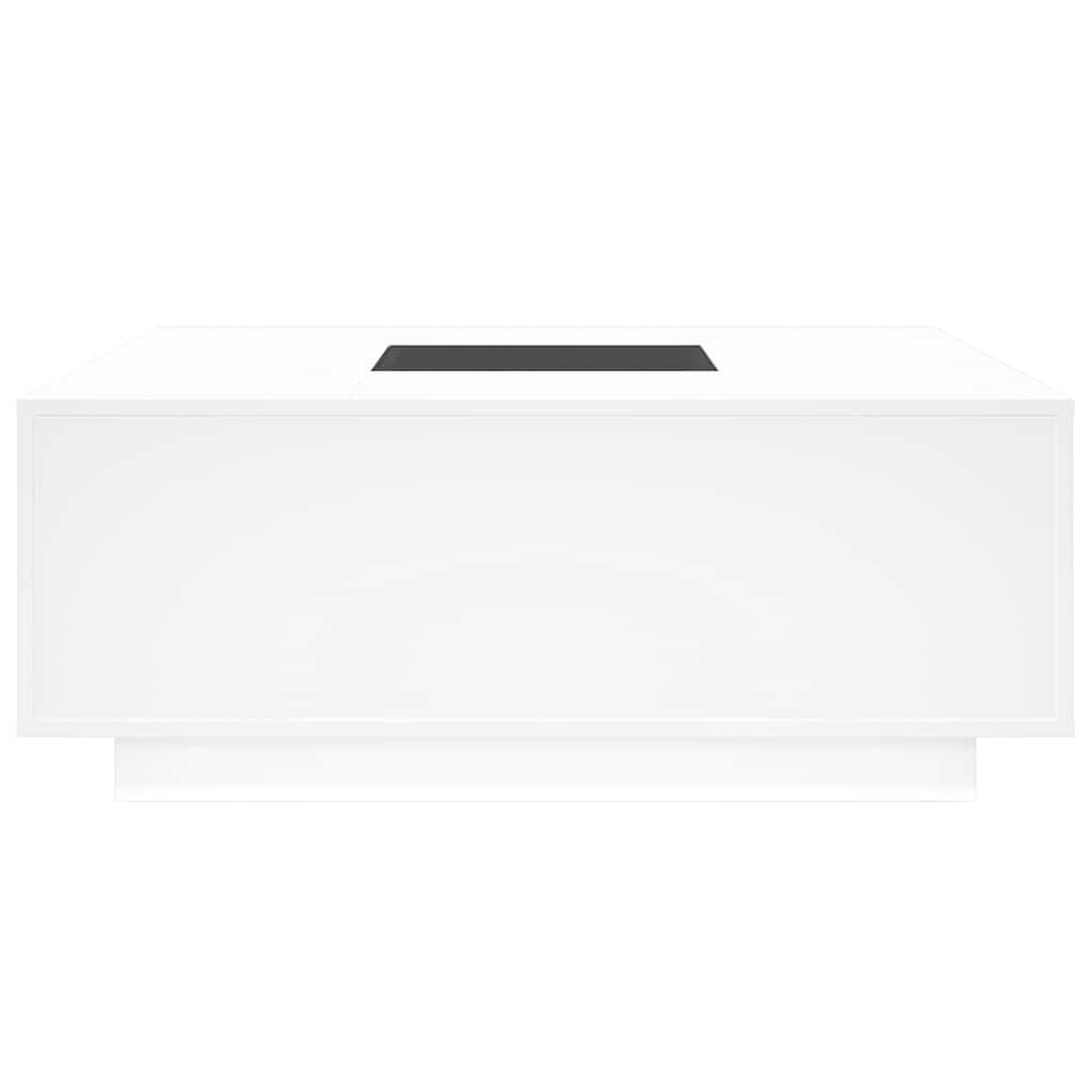 Stolić za kavu s beskonačnim LED svjetlima bijeli 100x100x40 cm