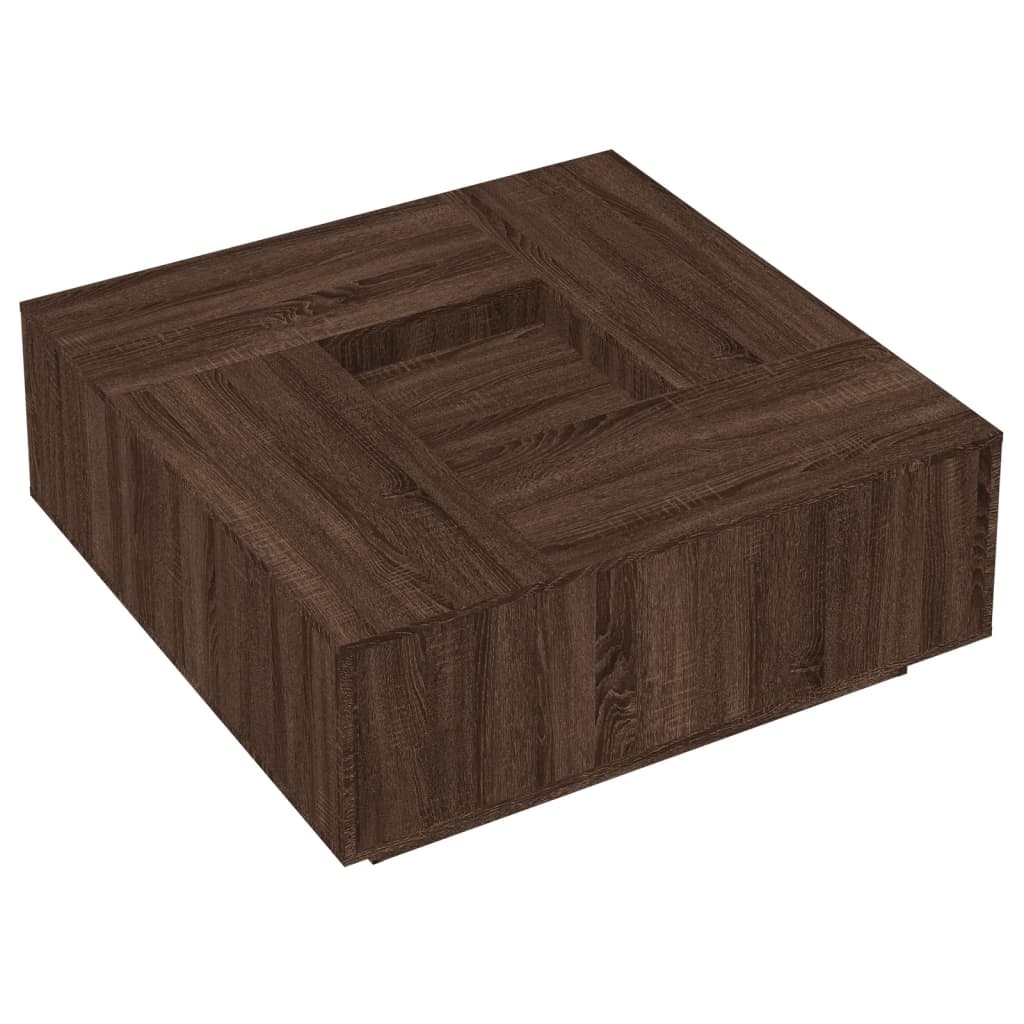 Stolić za kavu boja hrasta 100x100x40 cm konstruirano drvo