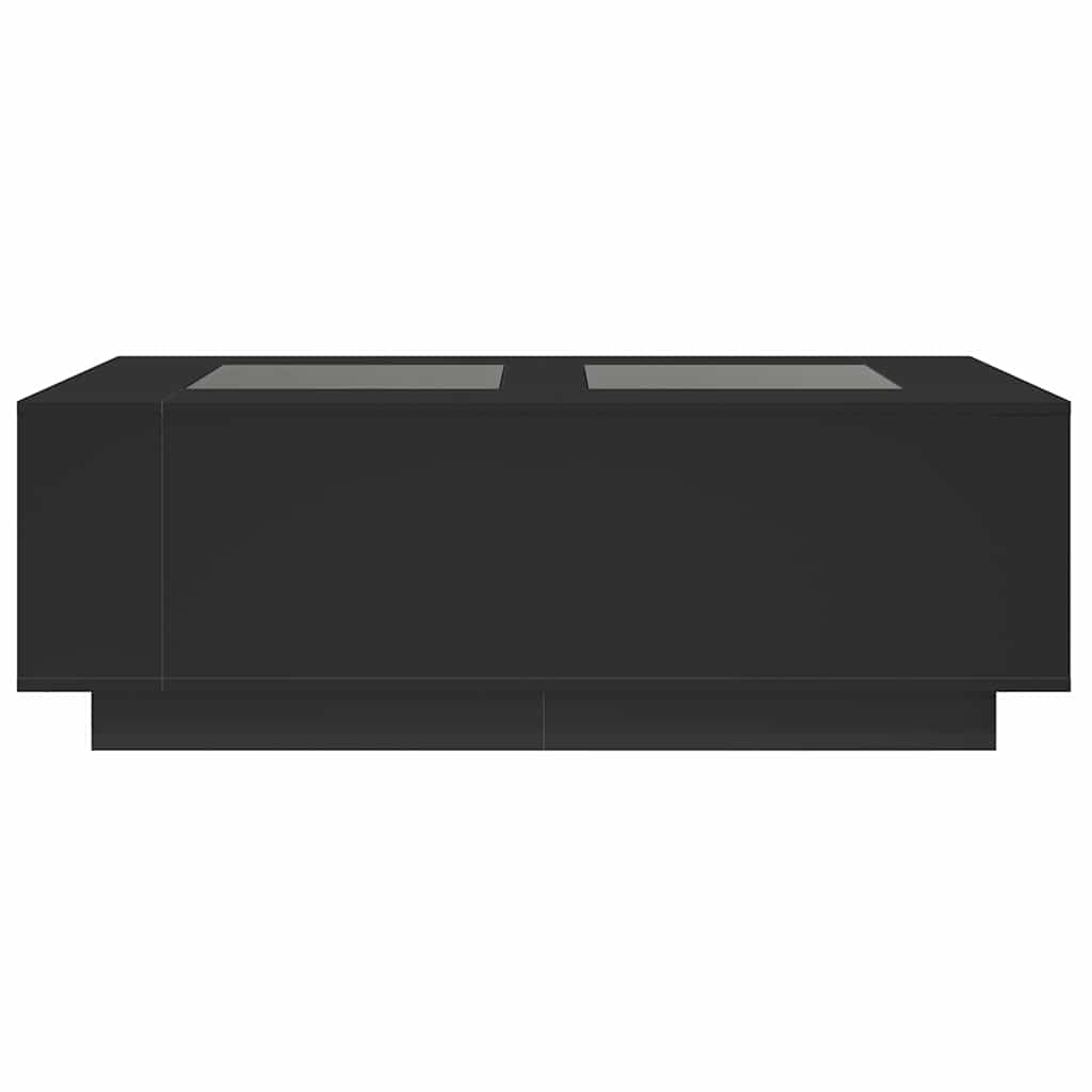 Stolić za kavu s beskonačnim LED svjetlima crni 116x69x40 cm