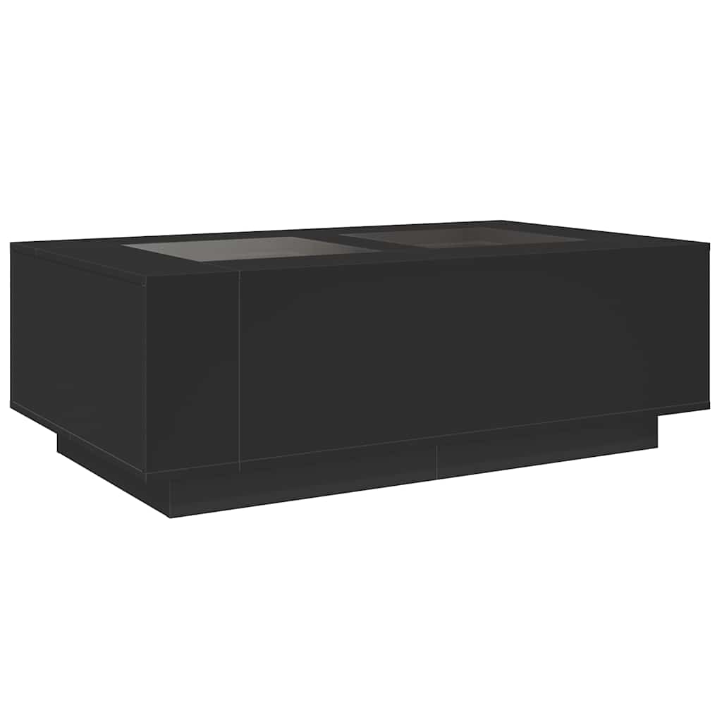 Stolić za kavu s beskonačnim LED svjetlima crni 116x69x40 cm