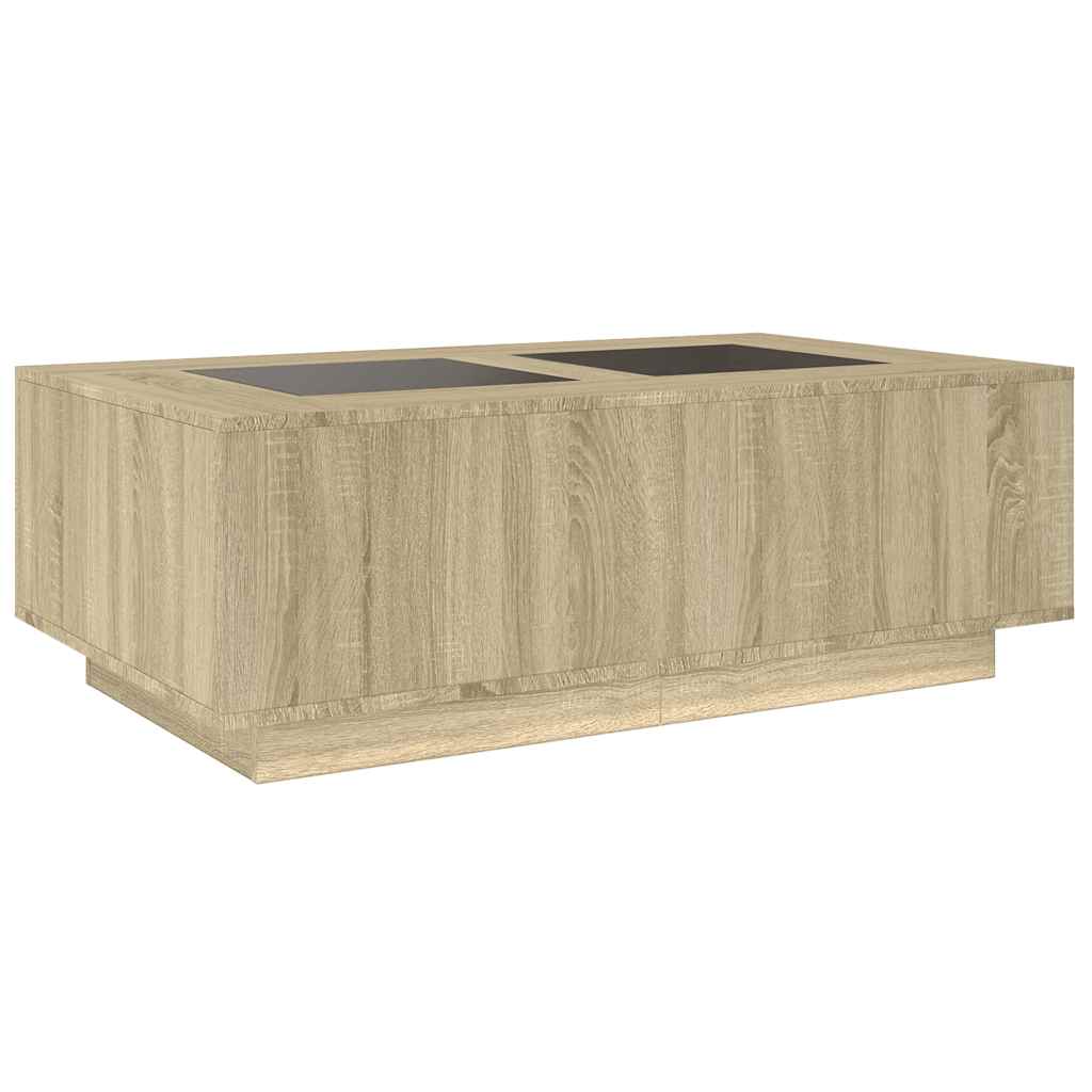 Stolić s beskonačnim LED svjetlima boja hrasta 116x69x40 cm