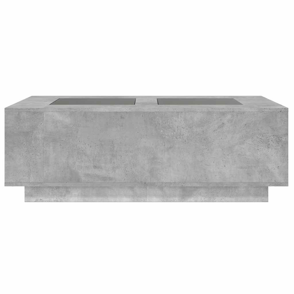 Stolić s beskonačnim LED siva boja betona 116x69x40 cm