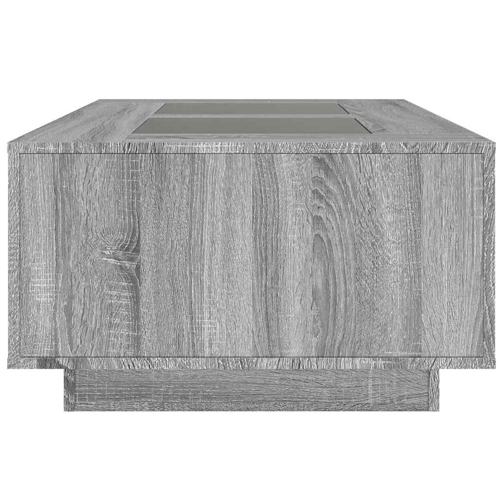 Stolić s beskonačnim LED svjetlima boja hrasta 116x69x40 cm