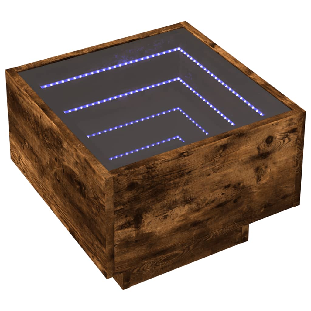 Noćni ormarić s beskonačnim LED boja hrasta 40 x 40 x 30 cm
