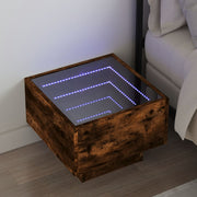 Noćni ormarić s beskonačnim LED boja hrasta 40 x 40 x 30 cm