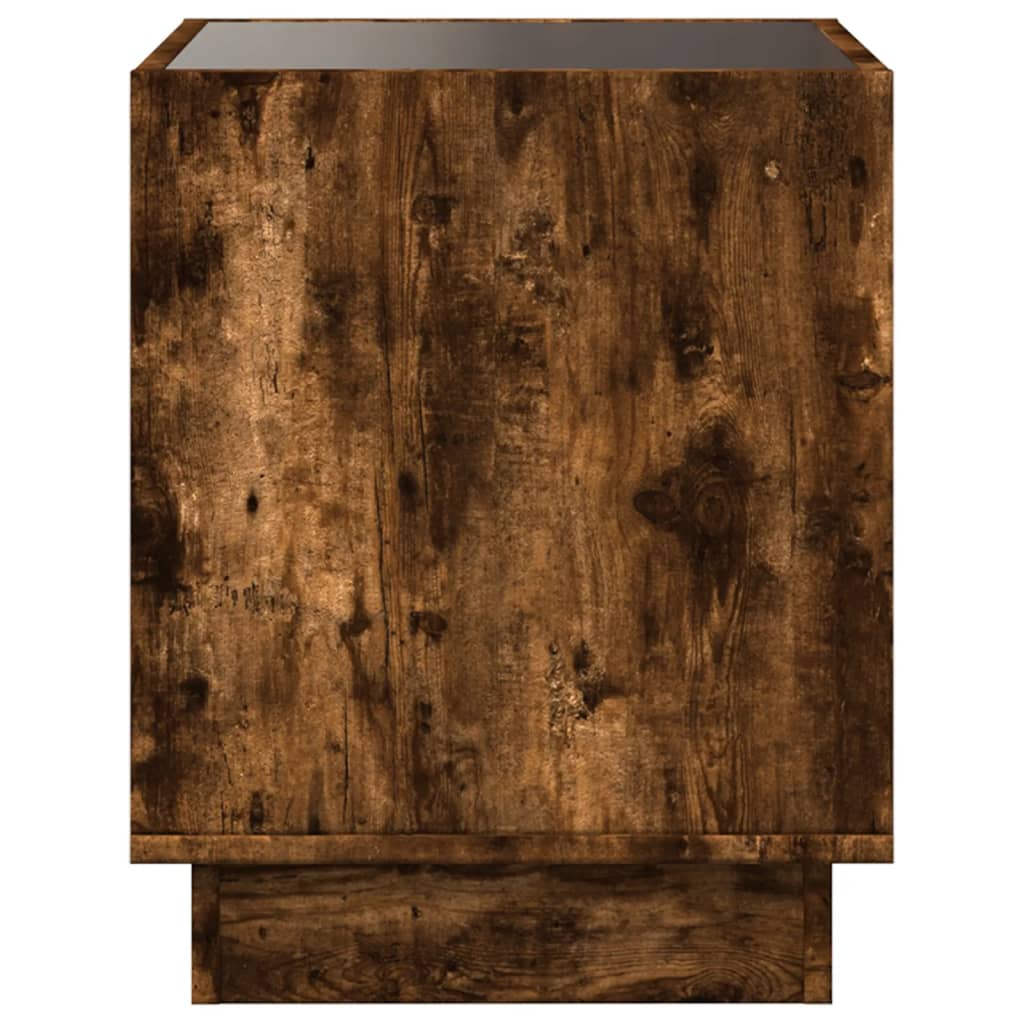 Noćni ormarić s beskonačnim LED boja hrasta 50x50x50 cm