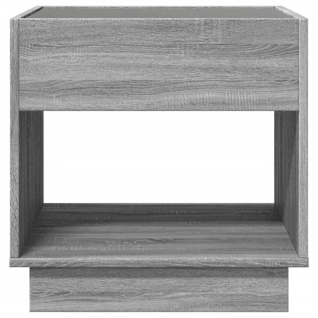 Noćni ormarić s beskonačnim LED boja hrasta 50x50x50 cm