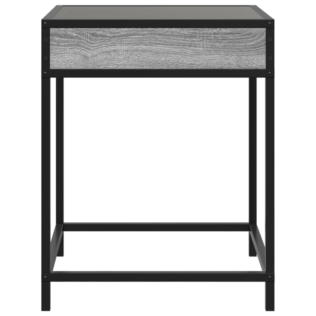 Noćni ormarić s beskonačnim LED boja hrasta 40 x 40 x 51 cm