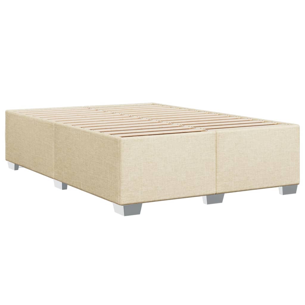 Okvir za krevet bez madraca krem 140 x 190 cm od tkanine