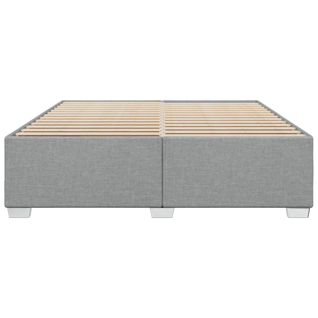 Okvir za krevet bez madraca svjetlosivi 200 x 200 cm od tkanine