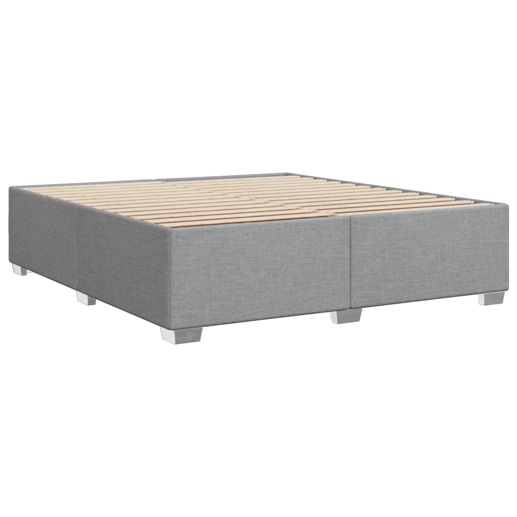 Okvir za krevet bez madraca svjetlosivi 200 x 200 cm od tkanine