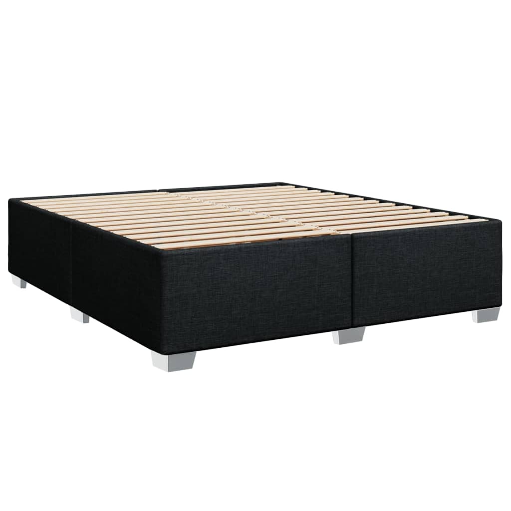 Okvir za krevet bez madraca crni 200x200 cm od tkanine