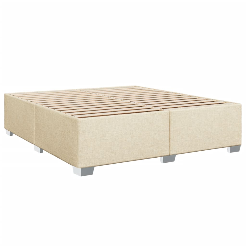 Okvir za krevet bez madraca krem 200x200 cm od tkanine