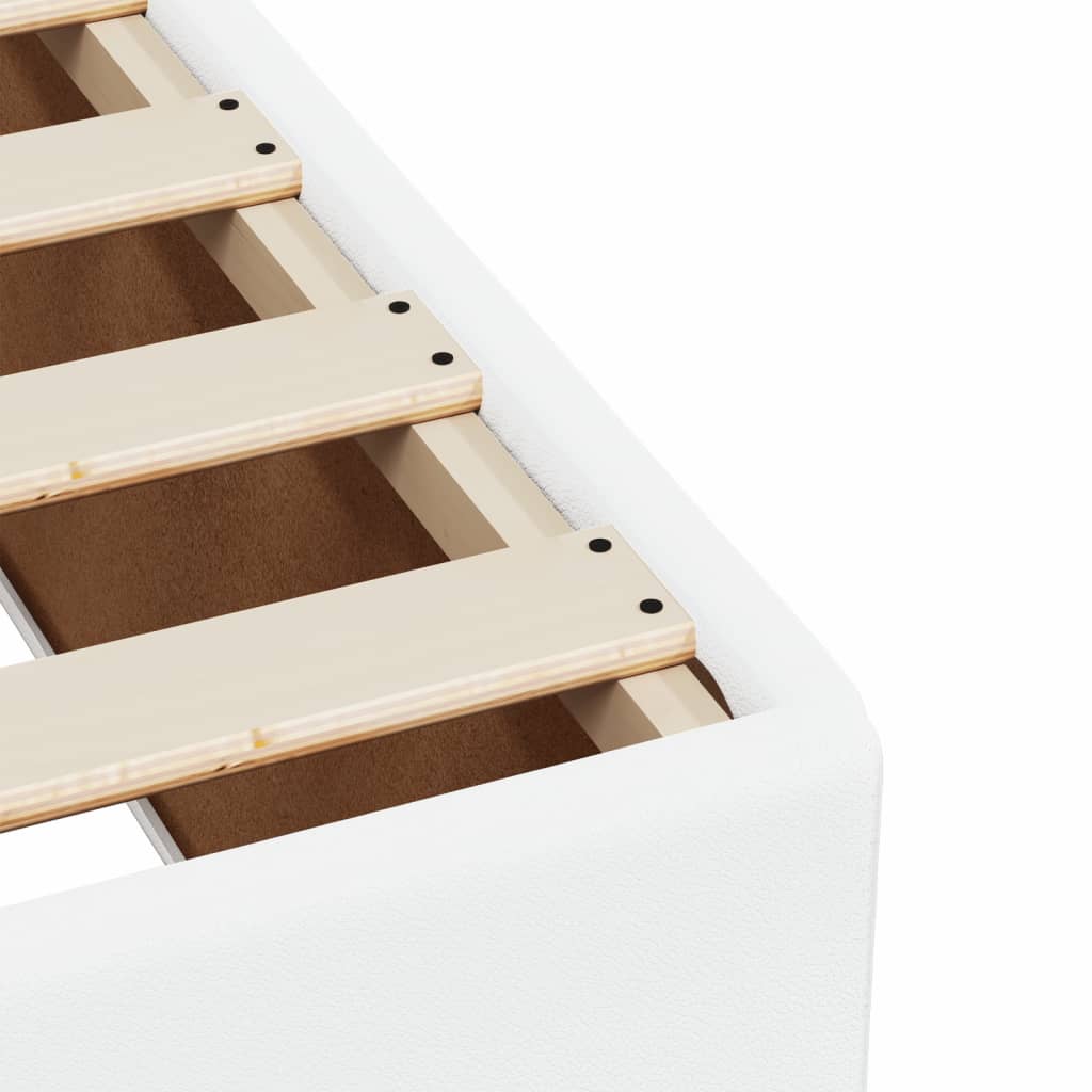 Okvir za krevet bijela 100x200 cm od umjetne kože