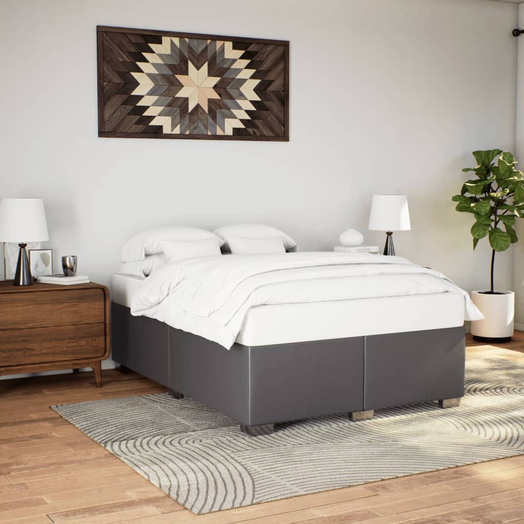 Okvir za krevet sivi 160x200 cm od umjetne kože