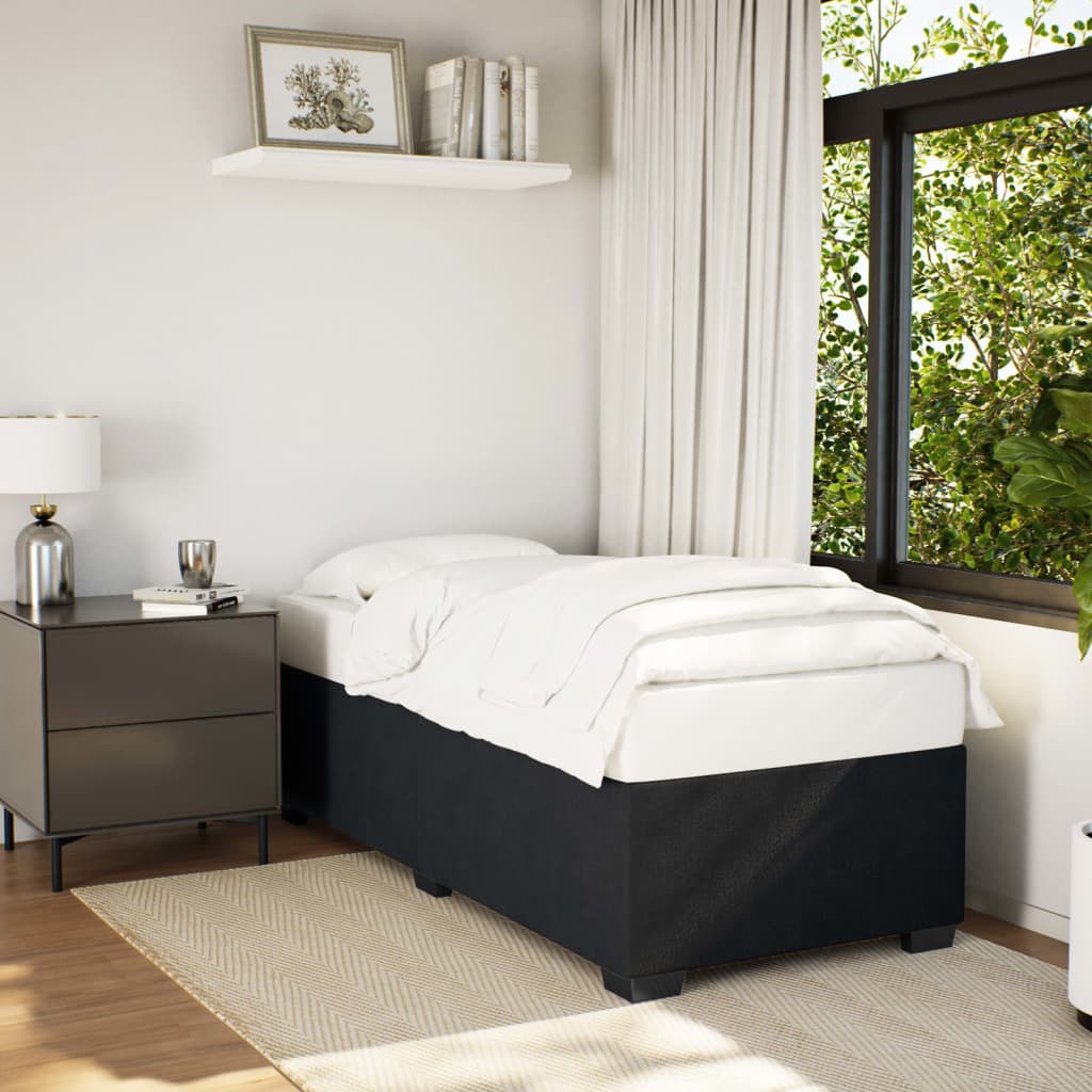 Okvir za krevet bez madraca crni 100x200 cm baršunasti