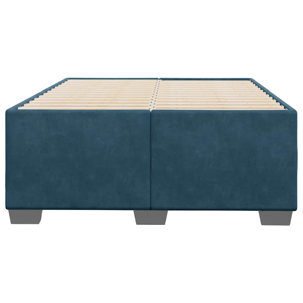 Okvir kreveta plavi 120 x 190 cm baršunasti