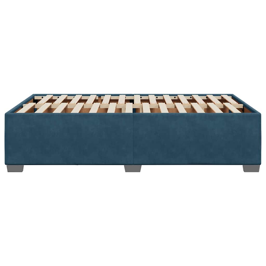Okvir za krevet plavi 120 x 200 cm baršunasti