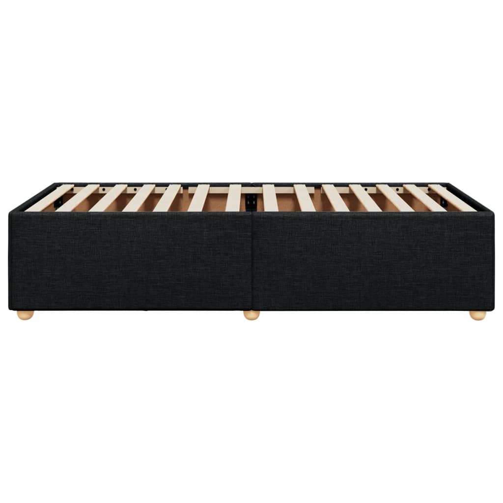 Okvir za krevet bez madraca crni 90x200cm od tkanine