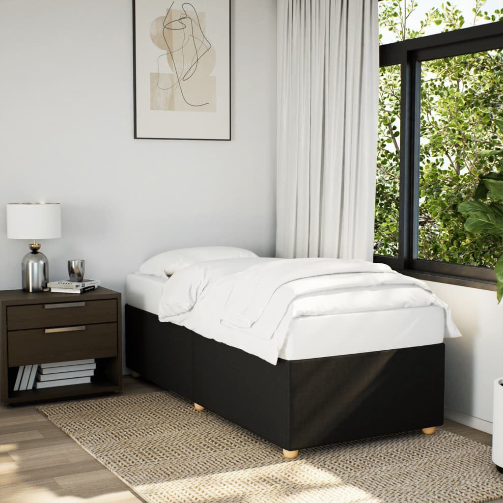 Okvir za krevet bez madraca crni 90x200cm od tkanine