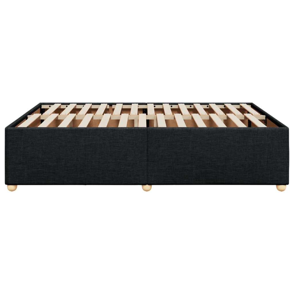 Okvir za krevet bez madraca crni 160x200 cm od tkanine