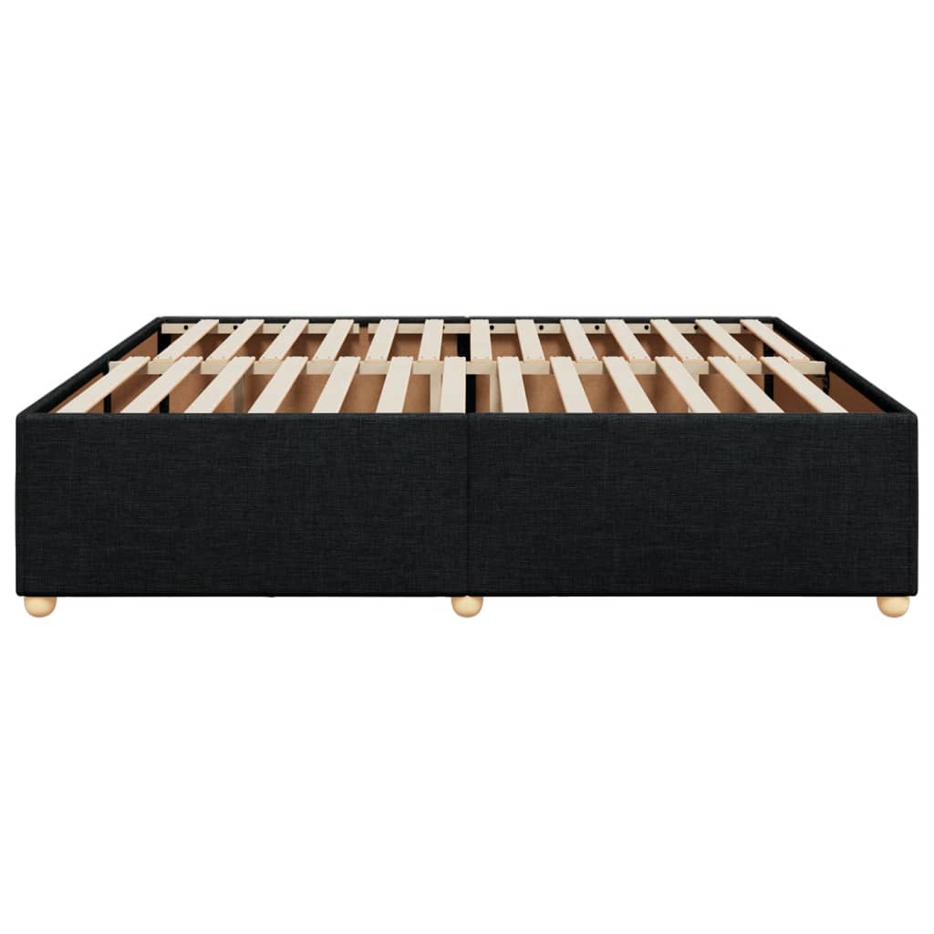 Okvir za krevet bez madraca crni 200x200 cm od tkanine