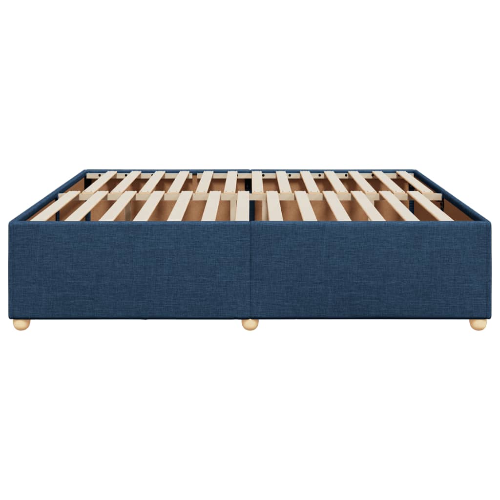 Okvir za krevet bez madraca plavi 200x200 cm od tkanine
