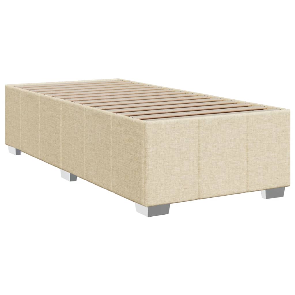 Okvir za krevet bez madraca krem 90x200cm od tkanine