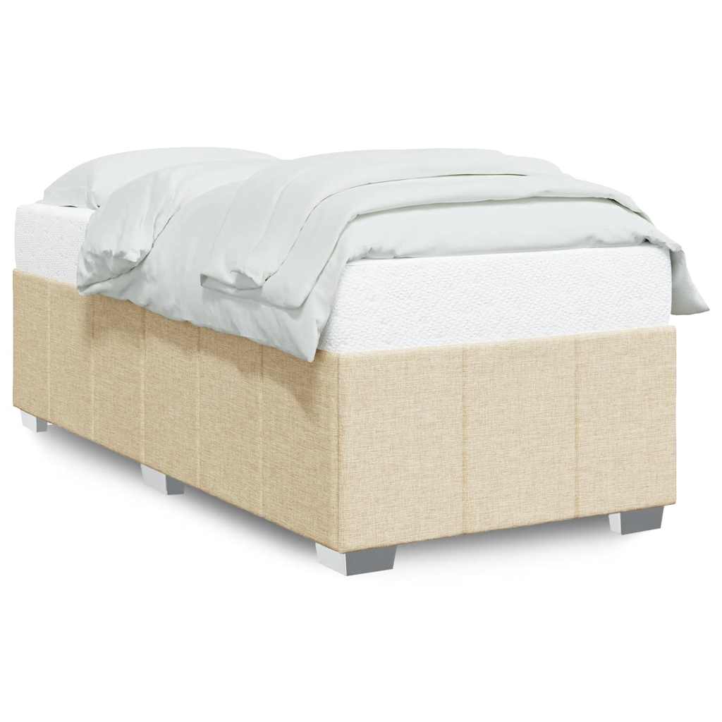 Okvir za krevet bez madraca krem 100 x 200 cm od tkanine