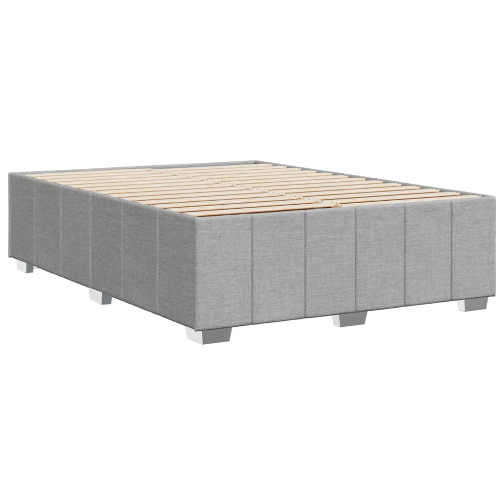 Okvir za krevet bez madraca svjetlosivi 140 x 190 cm od tkanine