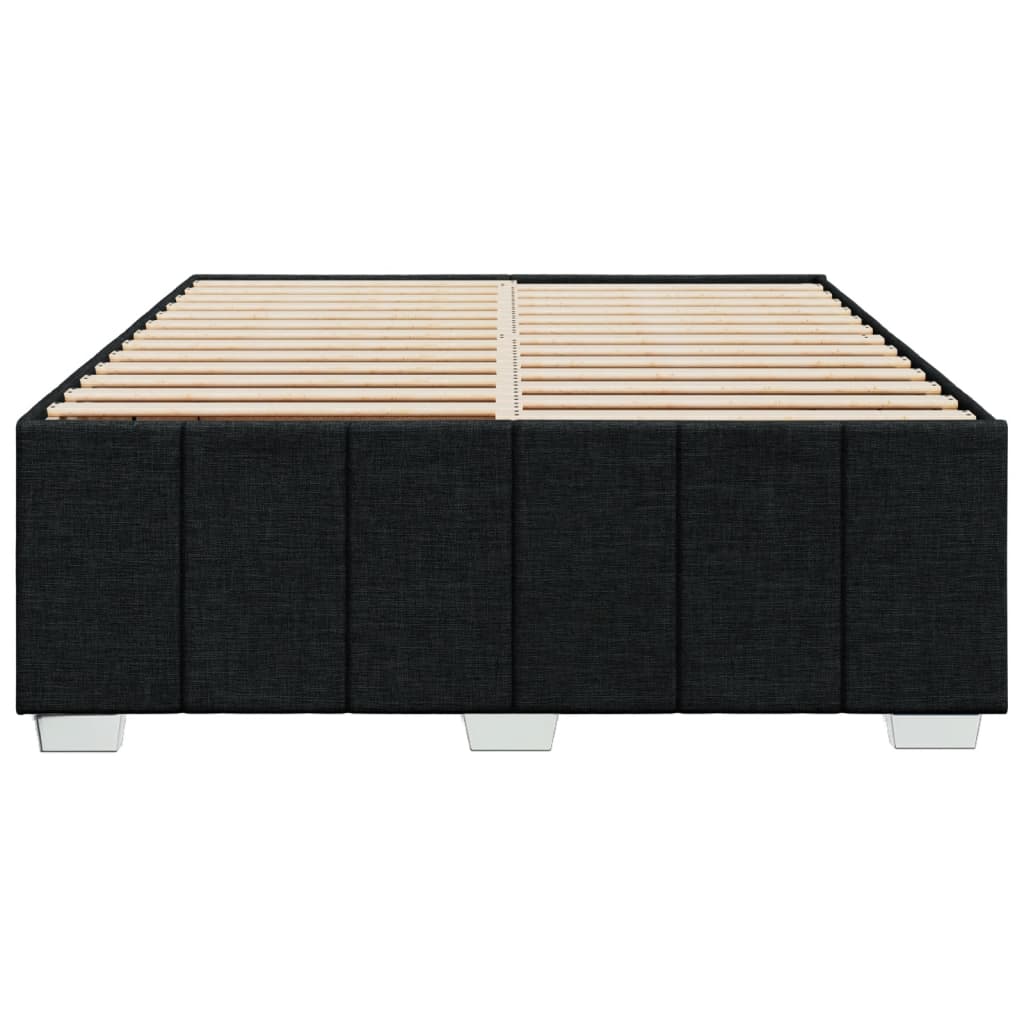 Okvir za krevet bez madraca crni 140x200 cm od tkanine