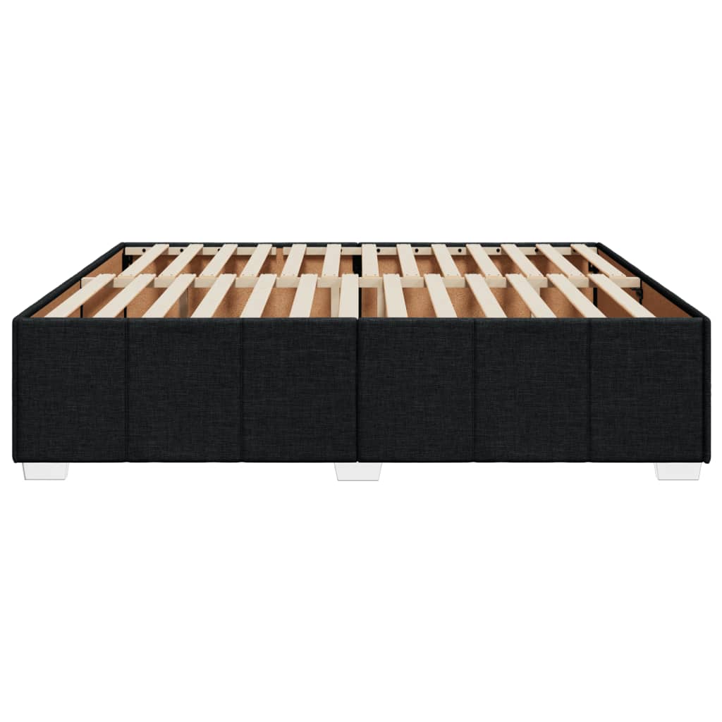 Okvir za krevet bez madraca crni 200x200 cm od tkanine