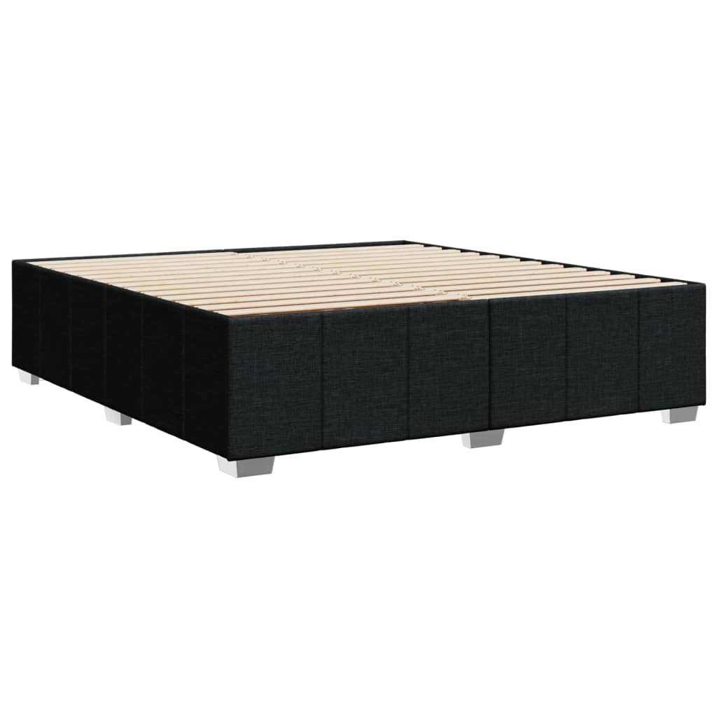 Okvir za krevet bez madraca crni 200x200 cm od tkanine