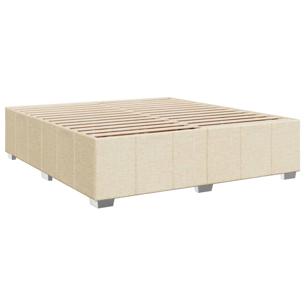 Okvir za krevet bez madraca krem 200x200 cm od tkanine