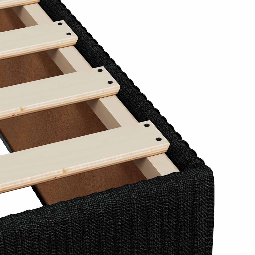 Okvir kreveta bez madraca crni 120x190 cm od tkanine