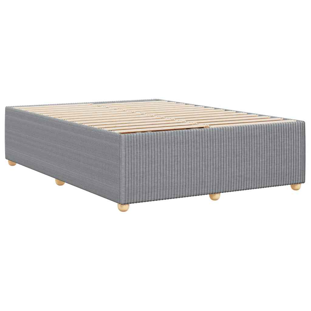 Okvir za krevet bez madraca svjetlosivi 140 x 190 cm od tkanine