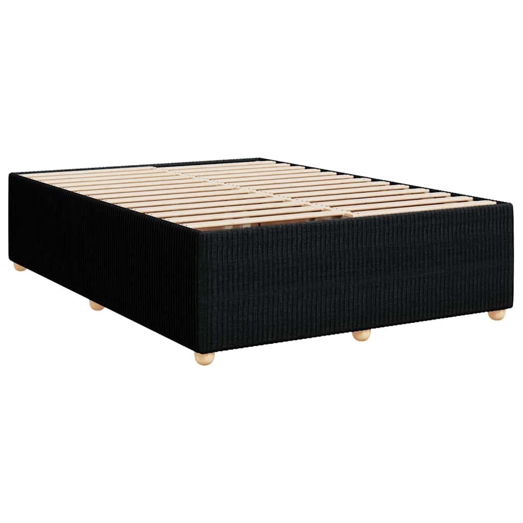 Okvir za krevet bez madraca crni 140 x 190 cm od tkanine