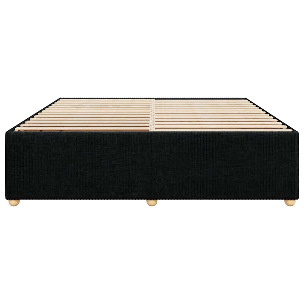 Okvir za krevet bez madraca crni 200x200 cm od tkanine
