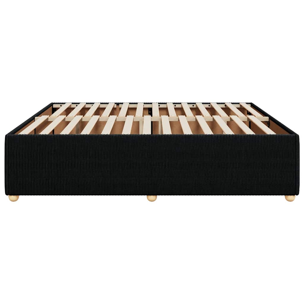Okvir za krevet bez madraca crni 200x200 cm od tkanine
