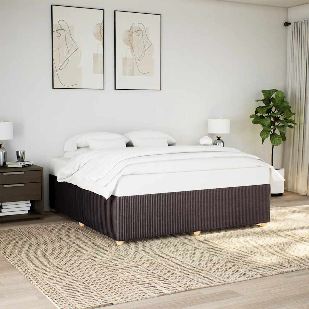 Okvir za krevet bez madraca tamnosmeđi 200x200 cm od tkanine