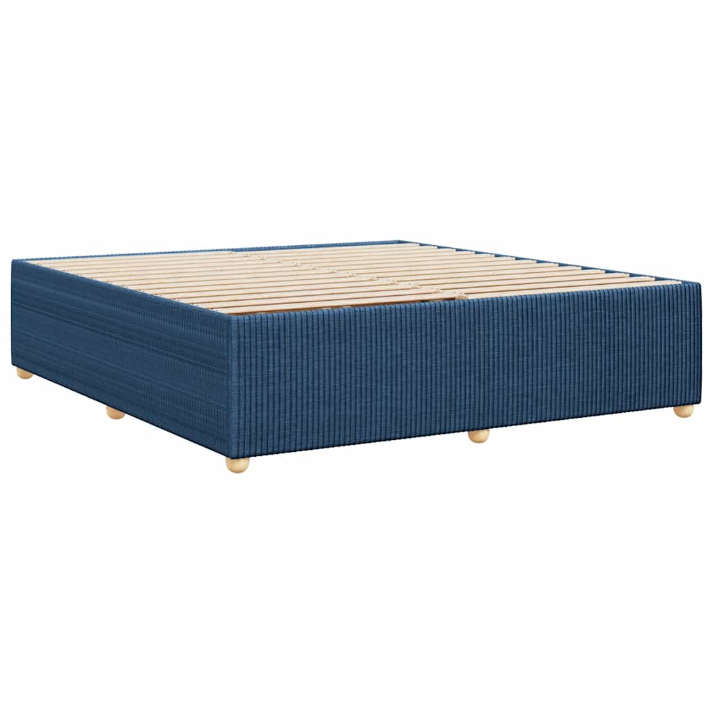 Okvir za krevet bez madraca plavi 200x200 cm od tkanine