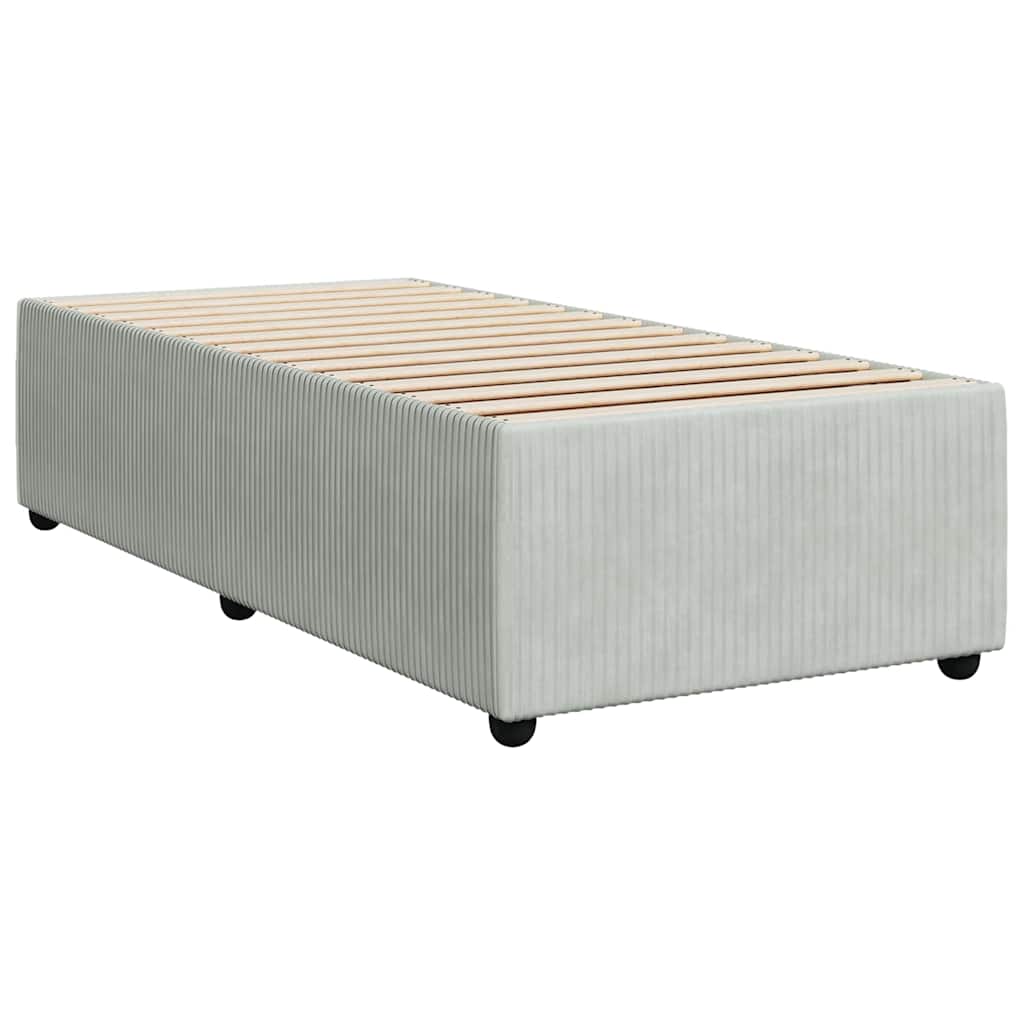 Okvir kreveta bez madraca svjetlosivi 90x200 cm baršunasti