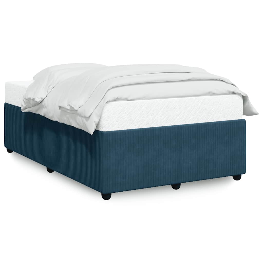Okvir kreveta plavi 120 x 190 cm baršunasti