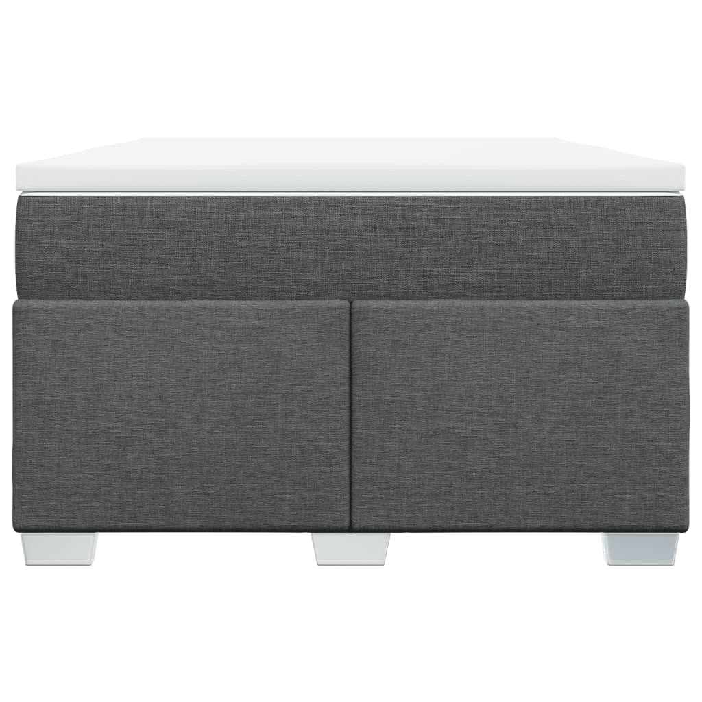 Krevet box spring s madracem tamnosivi 120 x 190 cm tkanina