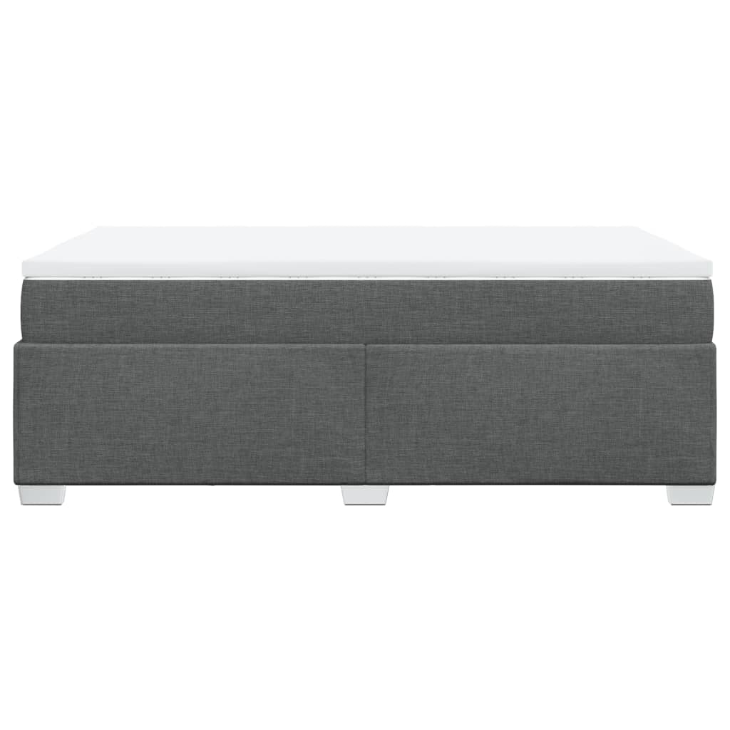 Krevet box spring s madracem tamnosivi 120 x 190 cm tkanina