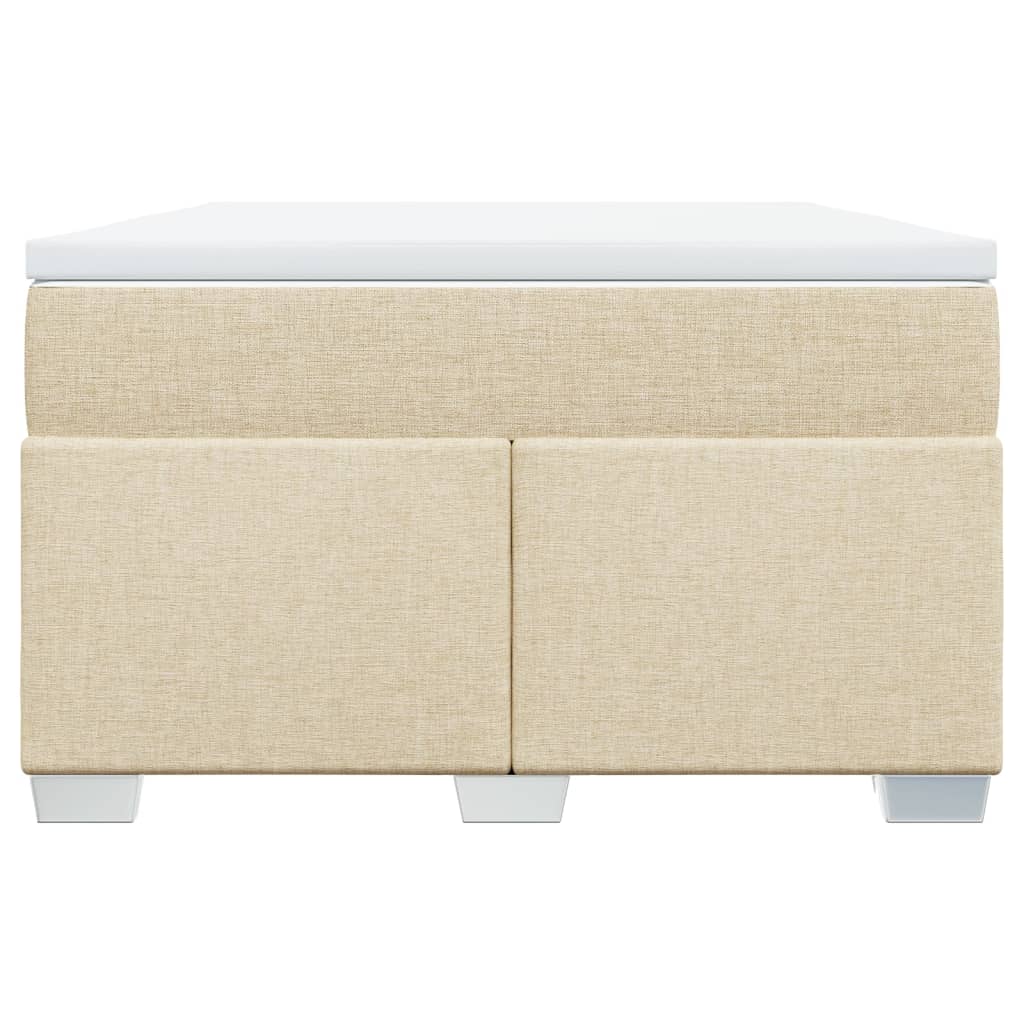 Krevet box spring s madracem krem 120 x 190 cm od tkanine