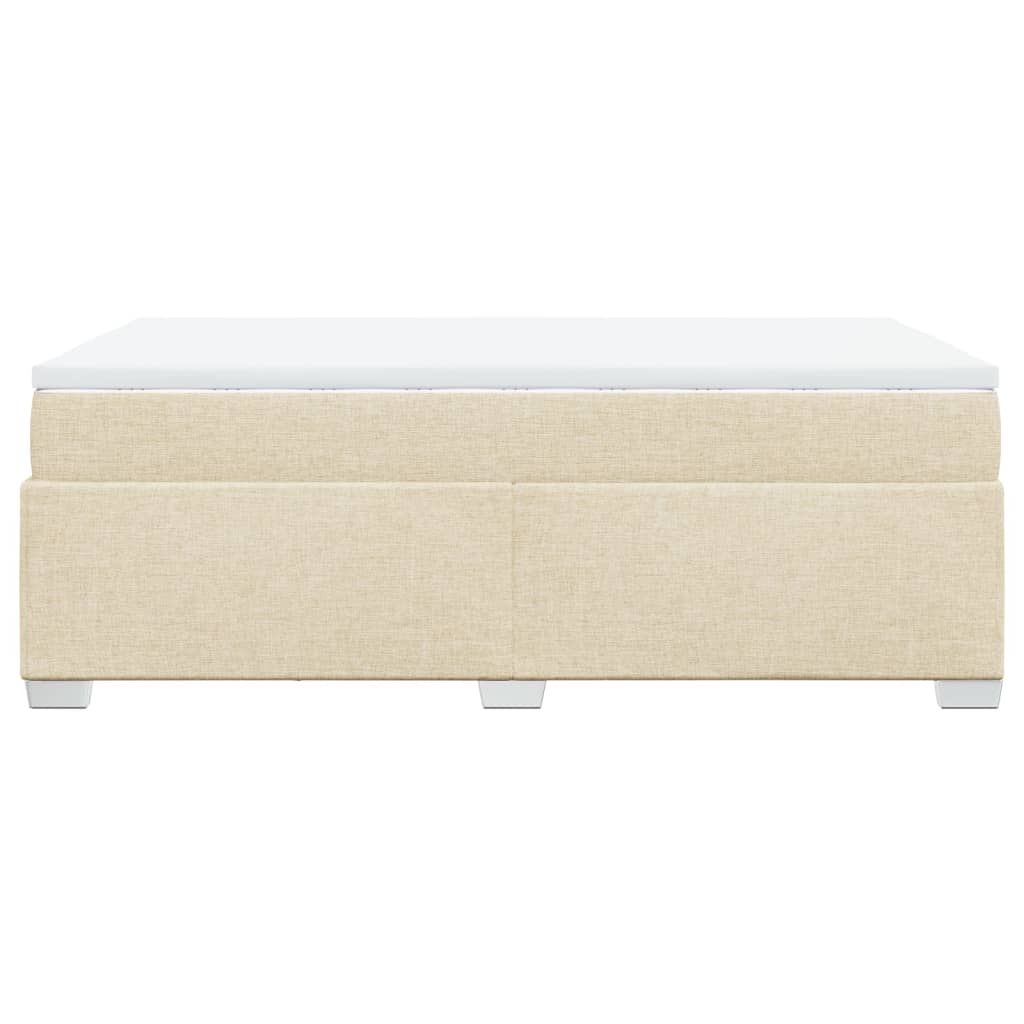 Krevet box spring s madracem krem 120 x 190 cm od tkanine
